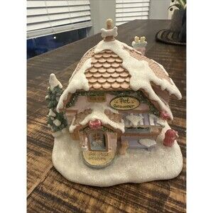 Hawthorne Village Precious Moments Building Pet groomer  Christmas Dog